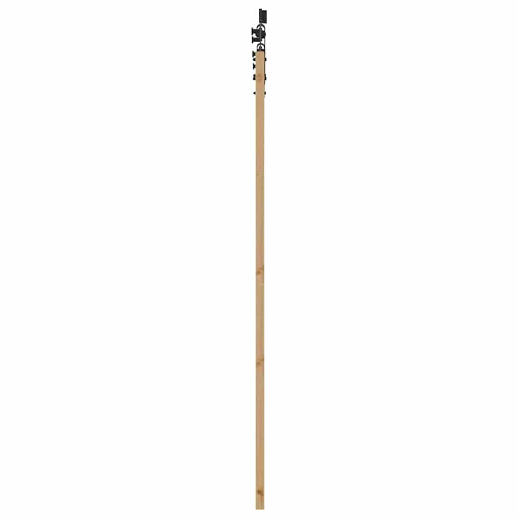 Drzwi przesuwne z litego drewna sosnowego i szkła naturalnie czarne 61 x 198,5 cm do wnętrz ciche przesuwanie zajmuje mało miejsca, nowoczesny styl mieszkanie przejście