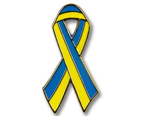 Ukraine Pin Schleife - Schleife - Pin Solidarität - Ukraine - Ansteck-Pin...