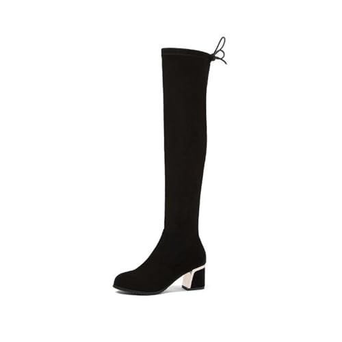 Bottes élégantes pour boîte de nuit à talons de 6cm de hauteur