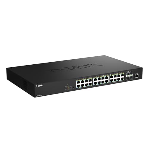 Image of D-Link 28-Port Multi-Gigabit Smart Managed PoE Switch with 4 10G SFP+ & 24 2.5G PoE Ports 475 W Power Budget 90W per Port (DMS-1250-28P)