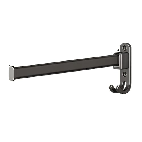 Toallero de pared con ganchos plegables de aluminio antioxidante que ahorra espacio 2