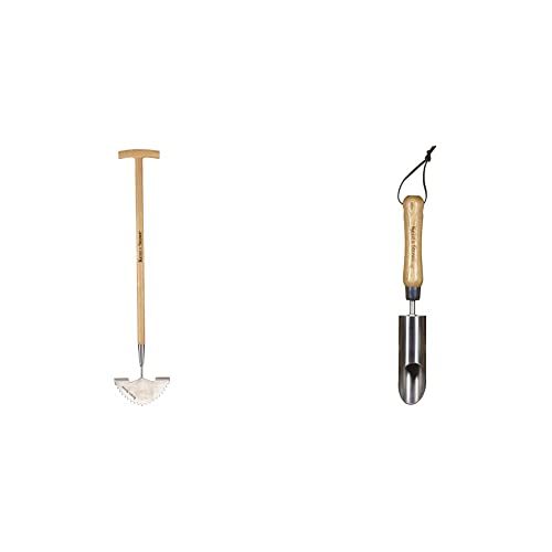 Kent & Stowe Rasenkantenstecher – Kantenschneider aus Edelstahl zum Schneiden von Rasenkanten & Zwiebelpflanzer – Blumenzwiebel-Pflanzer aus Edelstahl für gleichmäßige Löcher, Länge: 30 cm