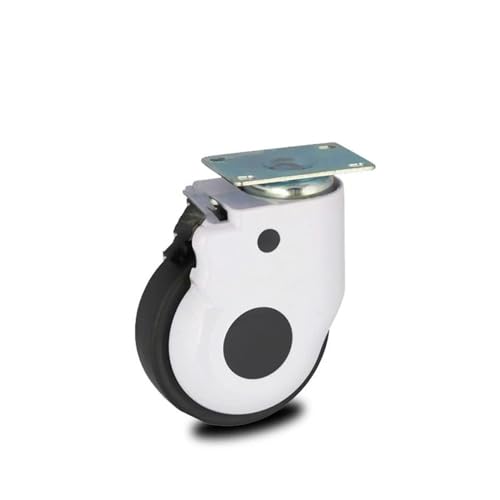 Roulette de 5 pouces avec frein silencieux platine anti-trace