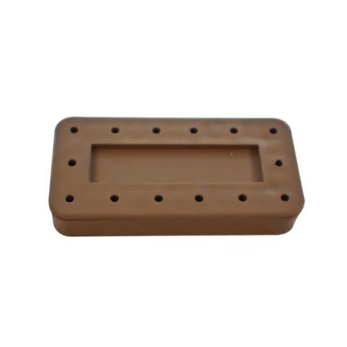 Plasdent 400BR-7 14 Hole Rectangular Dental Bur Block Magnetic Beige