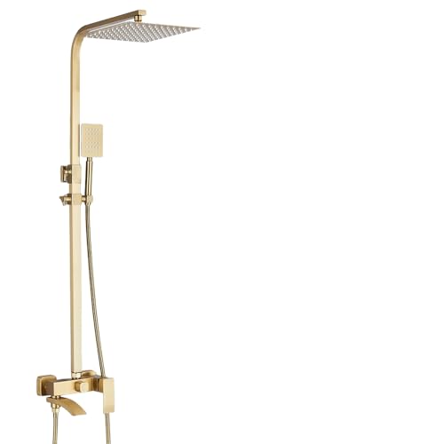 Douche thermostatique murale avec mélangeur bouffon pivotant et kits de douche 3 en 1 - 2