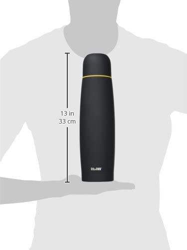 IBILI Flask for Liquids Convex, 1000 ml, Stainless Steel, Double Wall, Black - Image 3