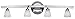 Access Lighting - HI Access 63814-18-CH/OPL Contemporary Modern Four Light Vanity from Sydney Collection in Chrome Finish