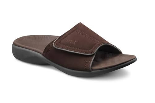 Dr.Comfort Men's Connor Sandal Nubuck: Chocolate 10 Wide (E/2E)