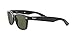 Ray-Ban RB2132 New Wayfarer Square Sunglasses, Black/G-15 Green, 52 mm