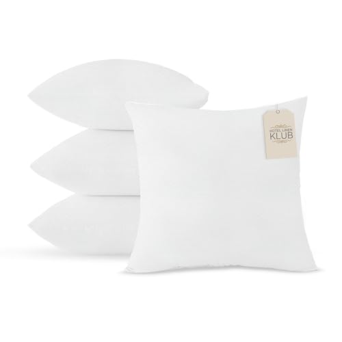 Hotel Linen Klub Cushion Filler Pack of 4pcs- Fabric: Non Woven Filling 350grams Non Siliconized Fiber - Size : 45 x 45cm