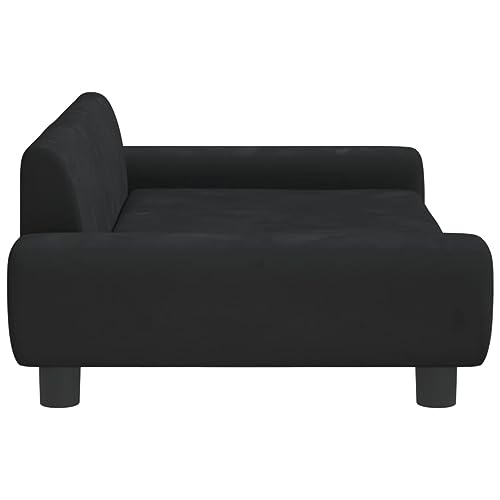 puraday Hundebett Schwarz 100x54x33 cm Samt Hundesofa Katzensofa Hundebetten Katzenbett Bequeme Haustierbett Stilvolles Design Kann Im Wohnzimmer Oder Schlafzimmer Platziert Werden