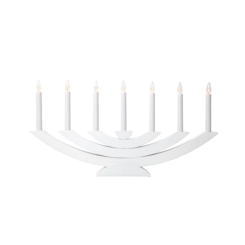 Holz-Leuchter Navida (groß, weiß)