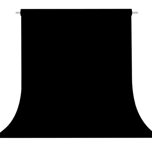 Fondo fotográfico negro 10x20 ft para fotos y video miniatura 1
