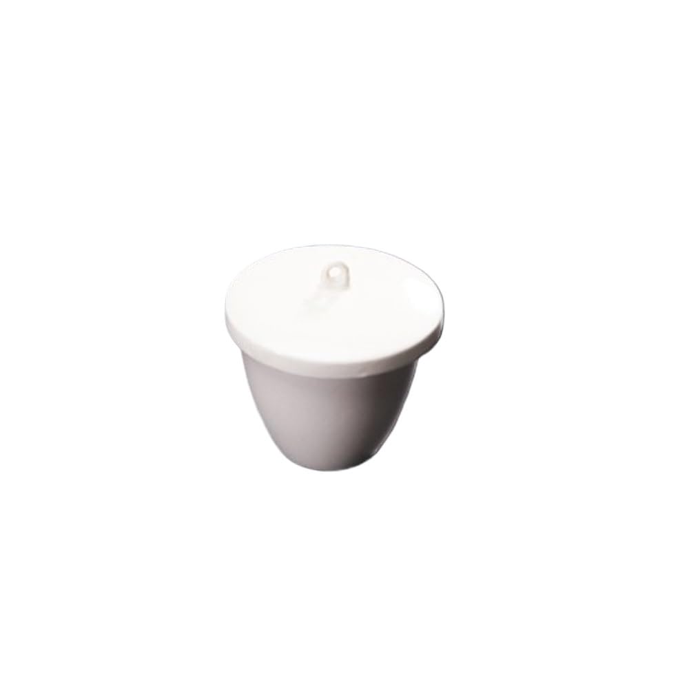 Crisol de óxido de aluminio, Crisoles de alúmina y corindón 5 piezas con tapas 100-300 ml 1200 °C for uso industrial laboratorio(200ml)