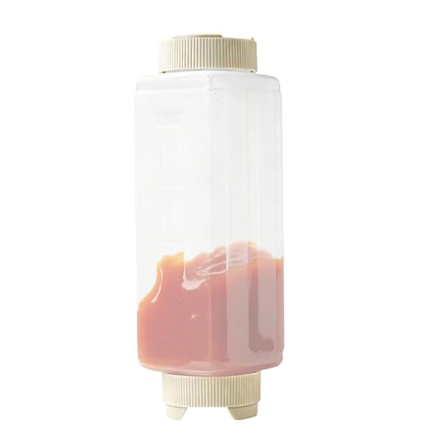Botellas de condimentos, rellenables, a prueba de fugas, botellas gruesas de ketchup, uso multiusos en la cocina para un diseño invertido a prueba de fugas, recargable y respetuoso con el medio