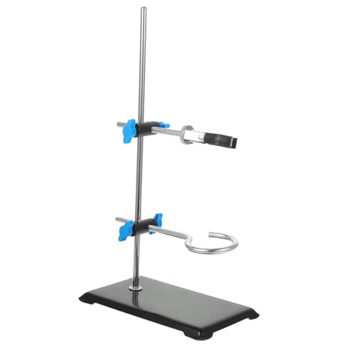HOMOCONO Laboratory Stand Set 1pc Retort Stand Support Rod Kit for Laboratory Equipment 30cm High Sturdy Metalware Random Style