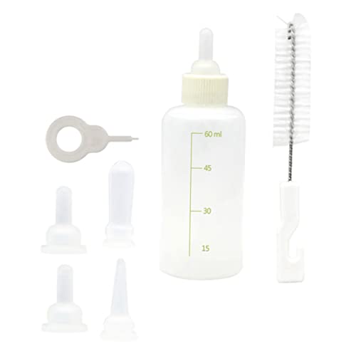 BCOATH Newborn Bottles for Cats Pet Feeding Bottles Set Silicone Nursers for Puppies Kittens Rabbits