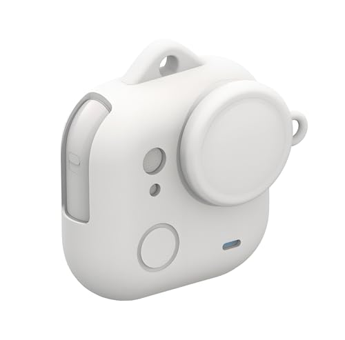 SHEAWA for Insta360 GO Ultra ケース+レンズカバー シリコンケース 衝撃吸収 傷防止 ア保護カバー 互換品 クセサリー (ホワイト)