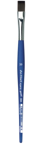 da Vinci Student Serie 394 Forte Basic Pinsel, flach, elastisch, Synthetik, mit blau-mattem Griff, Größe 10