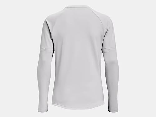 Under Armour Women's Softball Crew Pullover 22, 014 Gray, SM - image 3