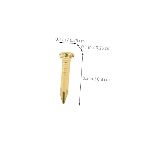 100 piezas Clavos de Cobre para Proyectos Clavos Redondos de Latón para Muebles Fijación Colgado de Cuadros y Accesorios de Ferretería miniatura 3