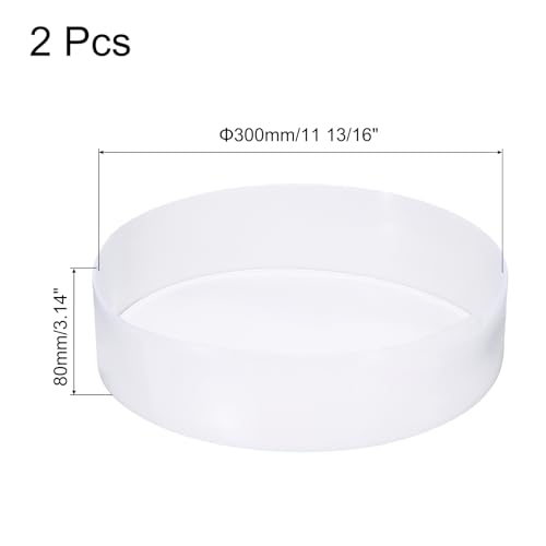 Image of uxcell 2pcs Rubber End Caps 300mm (11 13 /16 Inch) ID x 80mm(3 1 /8 Inch) H Vinyl Round Tube Bolt Cap Cover Screw Thread Protectors Clear