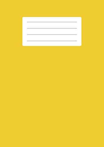 Half Plain Half Lined Exercise Book A4: Top plain and Bottom 15mm Ruled Exercise Book - 100 Pages School Notebook A4 - Half Blank Half Lined Paper for Children & Kids - 90 gsm - Yellow Cover