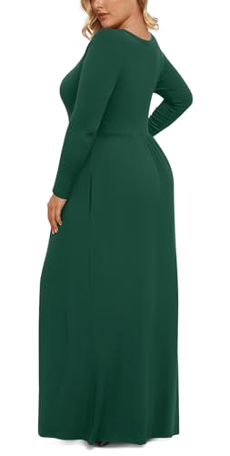 Image of LONGYUAN Women's Plus Size Maxi Dresses for Curvy Women Casual Long Dress XL-6XL