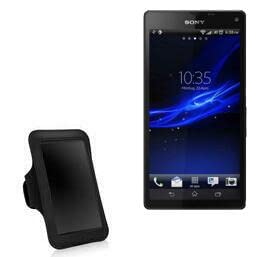 BoxWave Case Compatible with Sony Xperia C3 - Sports Armband, Adjustable Armband for Workout and Running for Sony Xperia C3 - Jet Black