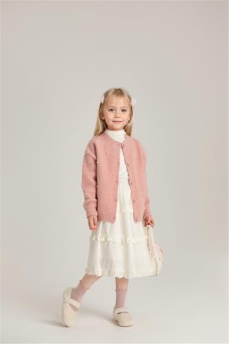 Girls Knitted Cardigan Sweater Toddler Long Sleeve Jacket Outerwear2