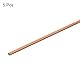 TA-VIGOR Kupfer-Rundrohre, 2 mm Außendurchmesser, 0,2 mm Wandstärke, 300 mm lang, gerade, Rohre für Hobby, Handwerk, Baumodelle, Gebäudedekorationen, Rahmen, Industrie, Gartenprodukte, 5 Stück