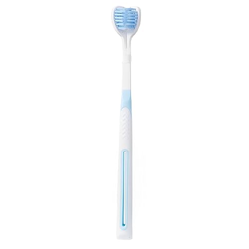 Cepillo de dientes de doble cabeza para adultos | Cabezal de cepillo de dientes reemplazable con cerdas blandas,Cepillo de dientes para adultos con mango antideslizante, cepillo de dientes para