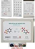Kit de modelo átomo de química orgánica 239 piezas + 1 universidad - para aula - Kit de modelo molecular Características átomos, enlaces,