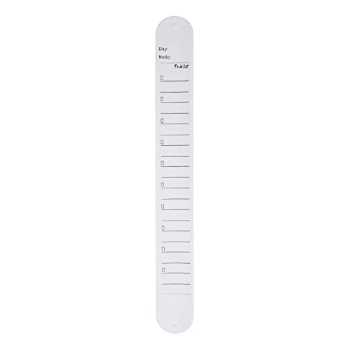HARFINGTON Silicone Memo Wrist Band 9.37" x 1.14" 20cm 8 Inch Measure Ruler Waterproof Reusable Slap Bracelets Writable Erasable Wearable Strap Line Block Wristbands for Daily Life, White