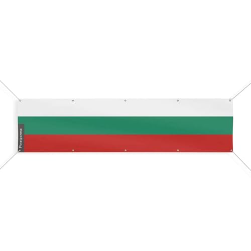 Drapeau Bulgarie 10 oeillets XL anti-arrachement pour grand mât 140x560cm