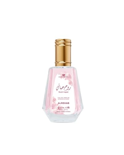 Al Rehab Rooh Hayati Eau De Parfum 50ml Spray for Women Chypre Fruity Fragrance Sweet Apricot Peach & Mandarin Elegant Scent with Strawberry Jasmine Patchouli & Amberwood