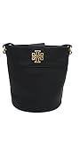 Tory Burch 79049 Black Britten Bucket Gold Hardware Women's Leather Crossbody Bag