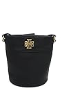 Tory Burch 79049 Black Britten Bucket Gold Hardware Women's Leather Crossbody Bag