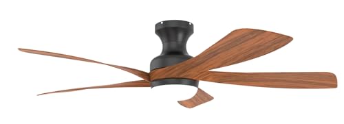 Sofucor 132cm Smart Ventilador de Techo con Luz, Alexa/APP/Google, Mando a Distancia, WiFi, Motor DC, Temporizador, 3 Temperatura de Color, 6 Velocidades, LED Silencioso Ventilador Techo para Salon