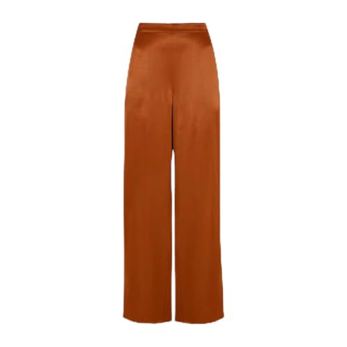 Pantalon large marron Leon Lily and Lionel pour femme en coupe fluide