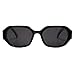 SOJOS Polarized Sunglasses For Women Retro Rectangle Womens Sun Glasses Trendy Narrow Square 90s Shades SJ2232 Black Grey Lens
