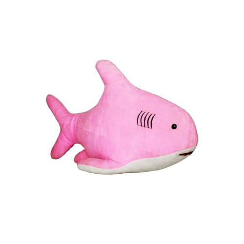 Image of Goldenhub Plush Pink Shark Soft Toy, 45 cm for Kids