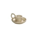 Le fond large de notre tasse offre un support solide pour les bougeoirs. Bien que petit et élégant, le bougeoir est suffisamment lourd pour supporter la bougie.