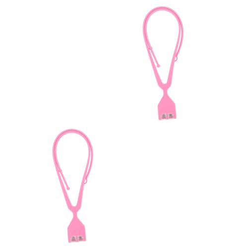 PRETYZOOM 2pcs Around Neck Flashlight Led Camping Work Lamp Compact Size Neck Light for Hiking Running Night Outdoor Lighting (Orange)