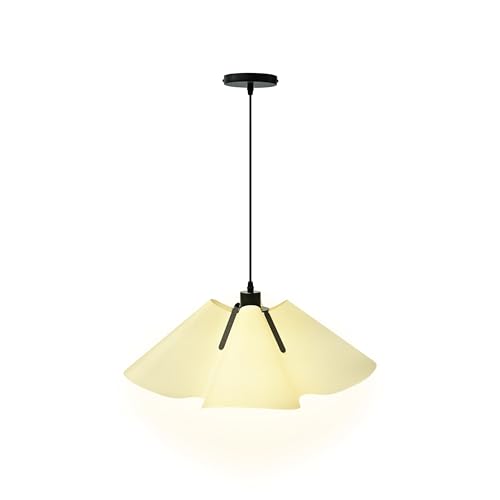 Luminária Pendente Em Tecido Amarelo, Luminária Pendente Moderna ...