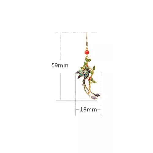 Boucles d'oreilles rétro émail argent aiguille, le cadeau idéal