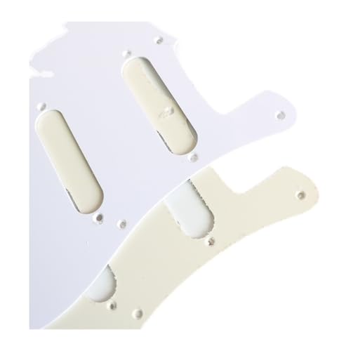 Pickguard rétro ST blanc à 3 micros simples et 8 trous pour guitare