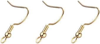 Generic 50Pcs Stainless Steel Earrings Hook Wire Clasp Earring Hooks For Jewelry Making Findings Diy Earrings Accessories, silver image 5
