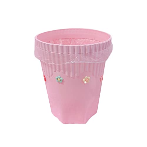 Caneca de basura de plástico sin tapa con anillo de presión