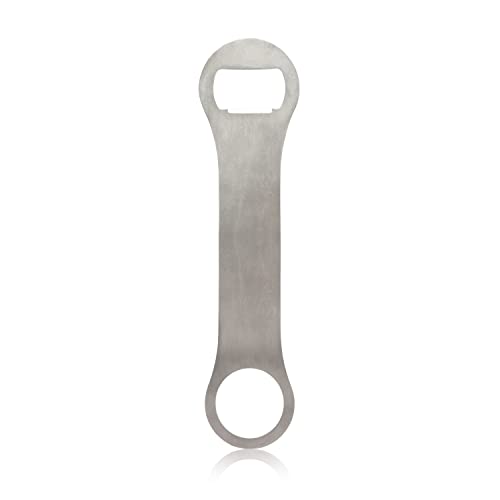 True TrueBlade Stainless Steel Beer Bottle Opener, Compact and Slim Flat Bar Key with Long Handle, Perfect for Kitchen, Home Bar, Restaurant, Party, Travel, 7.25 Inches, Set of 1